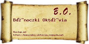 Bánoczki Oktávia névjegykártya